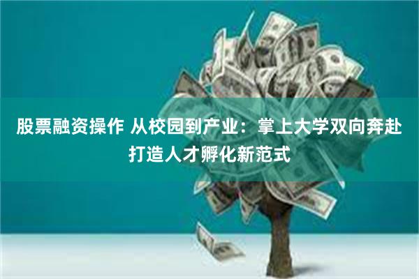 股票融资操作 从校园到产业：掌上大学双向奔赴打造人才孵化新范式