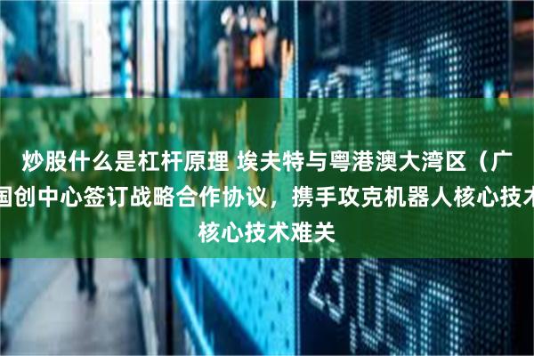 炒股什么是杠杆原理 埃夫特与粤港澳大湾区（广东）国创中心签订战略合作协议，携手攻克机器人核心技术难关